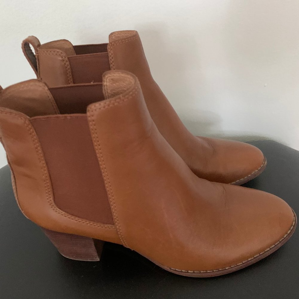 Madewell The Baine Block Heel Booties -Sz 8.5